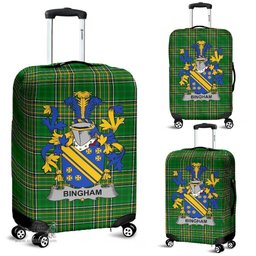 Irish Bingham Coat of Arms Family Crest Ireland Luggage Cover Irish National Tartan Irish County Luggage Cover