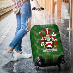Irish Behan Coat of Arms Family Crest Ireland Luggage Cover Irish National Tartan Irish County Luggage Cover
