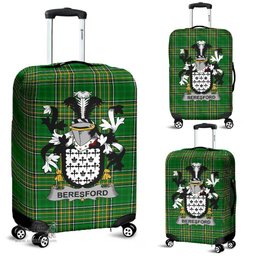 Irish Beresford Coat of Arms Family Crest Ireland Luggage Cover Irish National Tartan Irish County Luggage Cover