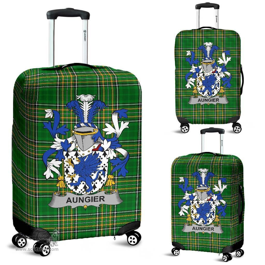 Irish Aungier Coat of Arms Family Crest Ireland Luggage Cover Irish National Tartan Irish County Luggage Cover