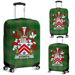 Irish Bamber Coat of Arms Family Crest Ireland Luggage Cover Irish National Tartan Irish County Luggage Cover