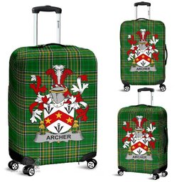 Irish Archer Coat of Arms Family Crest Ireland Luggage Cover Irish National Tartan Irish County Luggage Cover