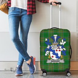 Irish Biggar Coat of Arms Family Crest Ireland Luggage Cover Irish National Tartan Irish County Luggage Cover