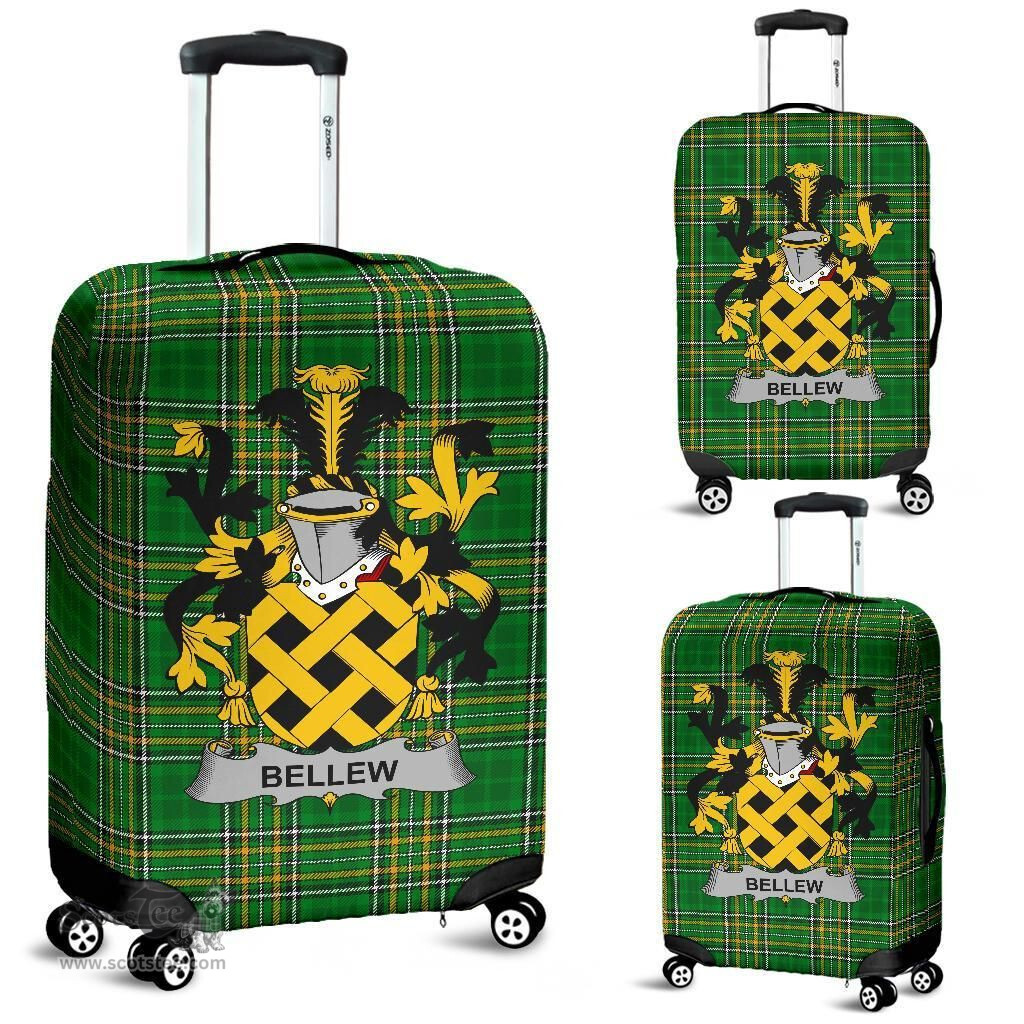 Irish Bellew Coat of Arms Family Crest Ireland Luggage Cover Irish National Tartan Irish County Luggage Cover