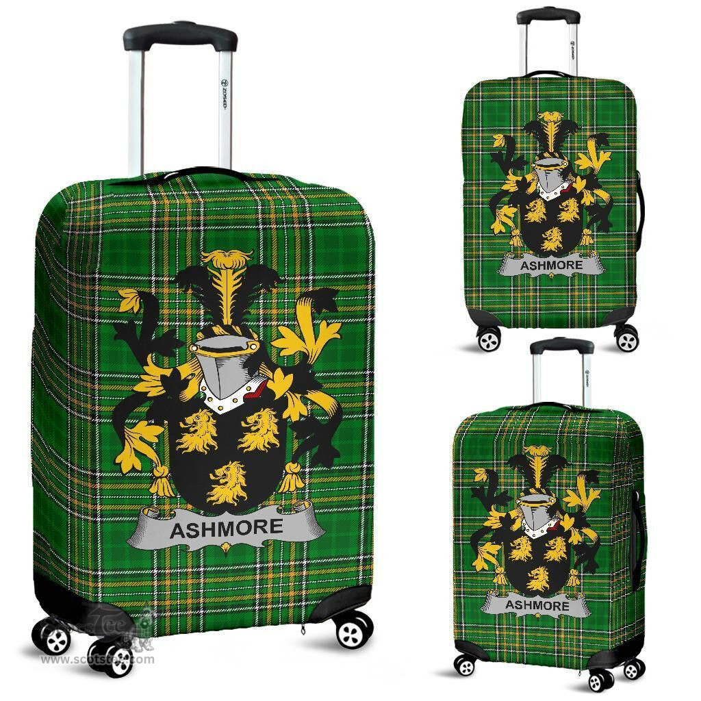 Irish Ashmore Coat of Arms Family Crest Ireland Luggage Cover Irish National Tartan Irish County Luggage Cover