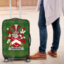 Irish Armorer Coat of Arms Family Crest Ireland Luggage Cover Irish National Tartan Irish County Luggage Cover