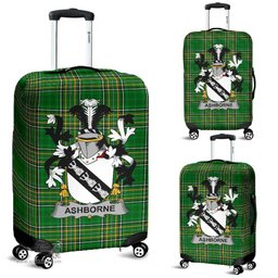 Irish Ashborne Coat of Arms Family Crest Ireland Luggage Cover Irish National Tartan Irish County Luggage Cover