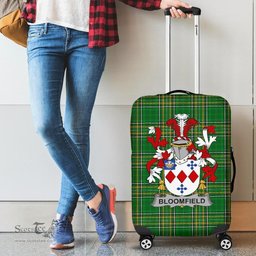 Irish Bloomfield Coat of Arms Family Crest Ireland Luggage Cover Irish National Tartan Irish County Luggage Cover