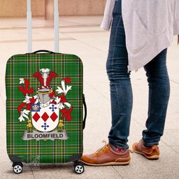 Irish Bloomfield Coat of Arms Family Crest Ireland Luggage Cover Irish National Tartan Irish County Luggage Cover
