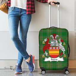 Irish Berry Coat of Arms Family Crest Ireland Luggage Cover Irish National Tartan Irish County Luggage Cover