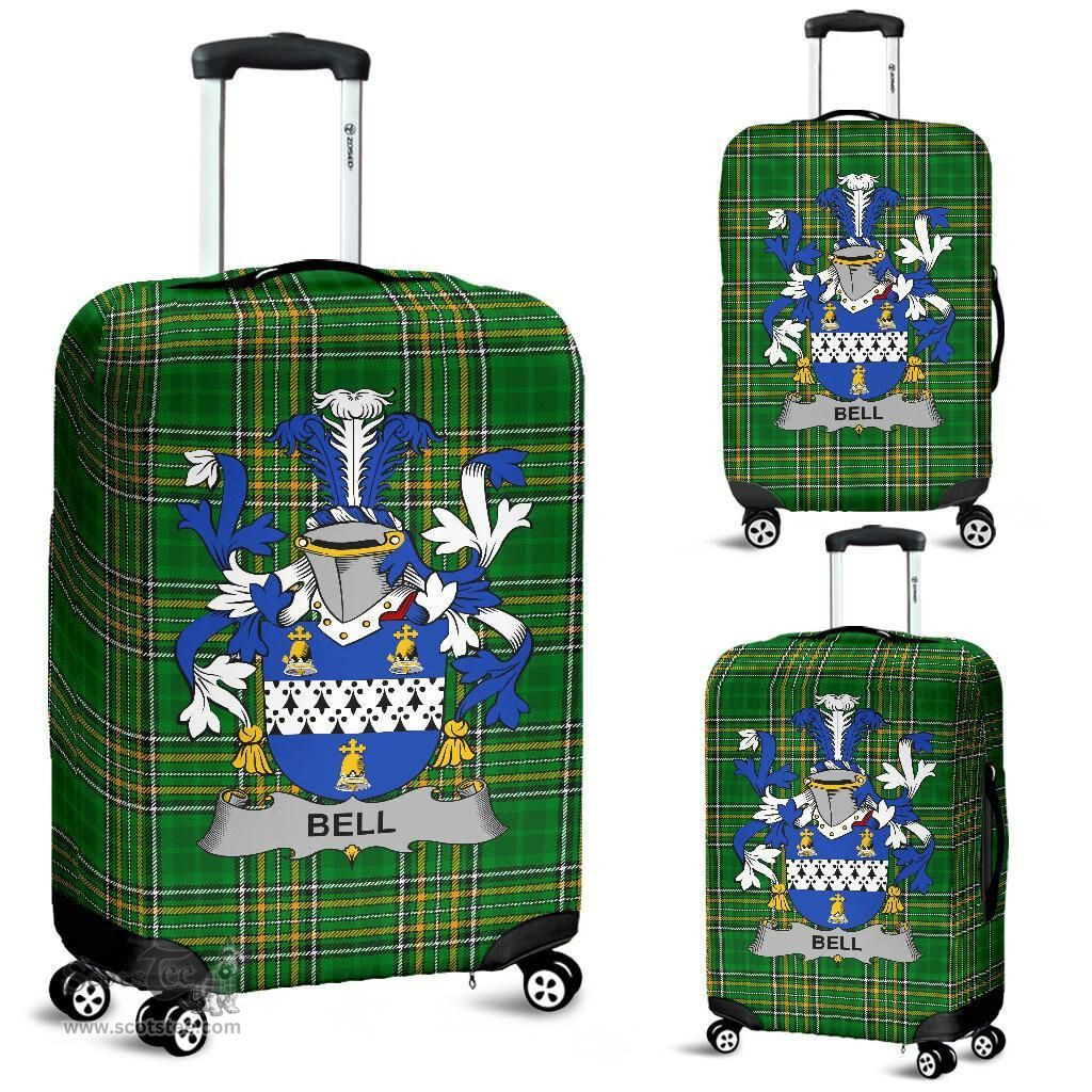 Irish Bell Coat of Arms Family Crest Ireland Luggage Cover Irish National Tartan Irish County Luggage Cover