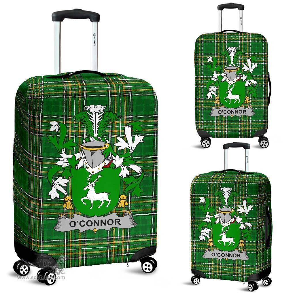 Irish Connor or O'Connor (Corcomroe) Coat of Arms Family Crest Ireland Luggage Cover Irish National Tartan Irish County Luggage Cover