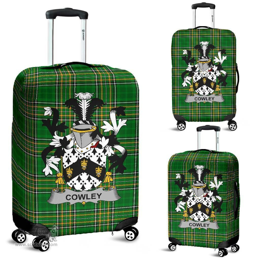 Irish Cowley or Cooley Coat of Arms Family Crest Ireland Luggage Cover Irish National Tartan Irish County Luggage Cover