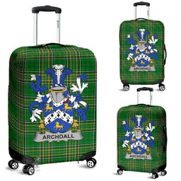 Irish Archdall Coat of Arms Family Crest Ireland Luggage Cover Irish National Tartan Irish County Luggage Cover