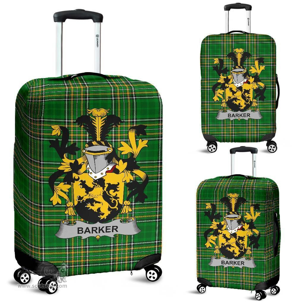Irish Barker Coat of Arms Family Crest Ireland Luggage Cover Irish National Tartan Irish County Luggage Cover