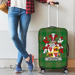 Irish Blunden Coat of Arms Family Crest Ireland Luggage Cover Irish National Tartan Irish County Luggage Cover