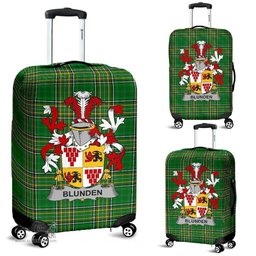 Irish Blunden Coat of Arms Family Crest Ireland Luggage Cover Irish National Tartan Irish County Luggage Cover