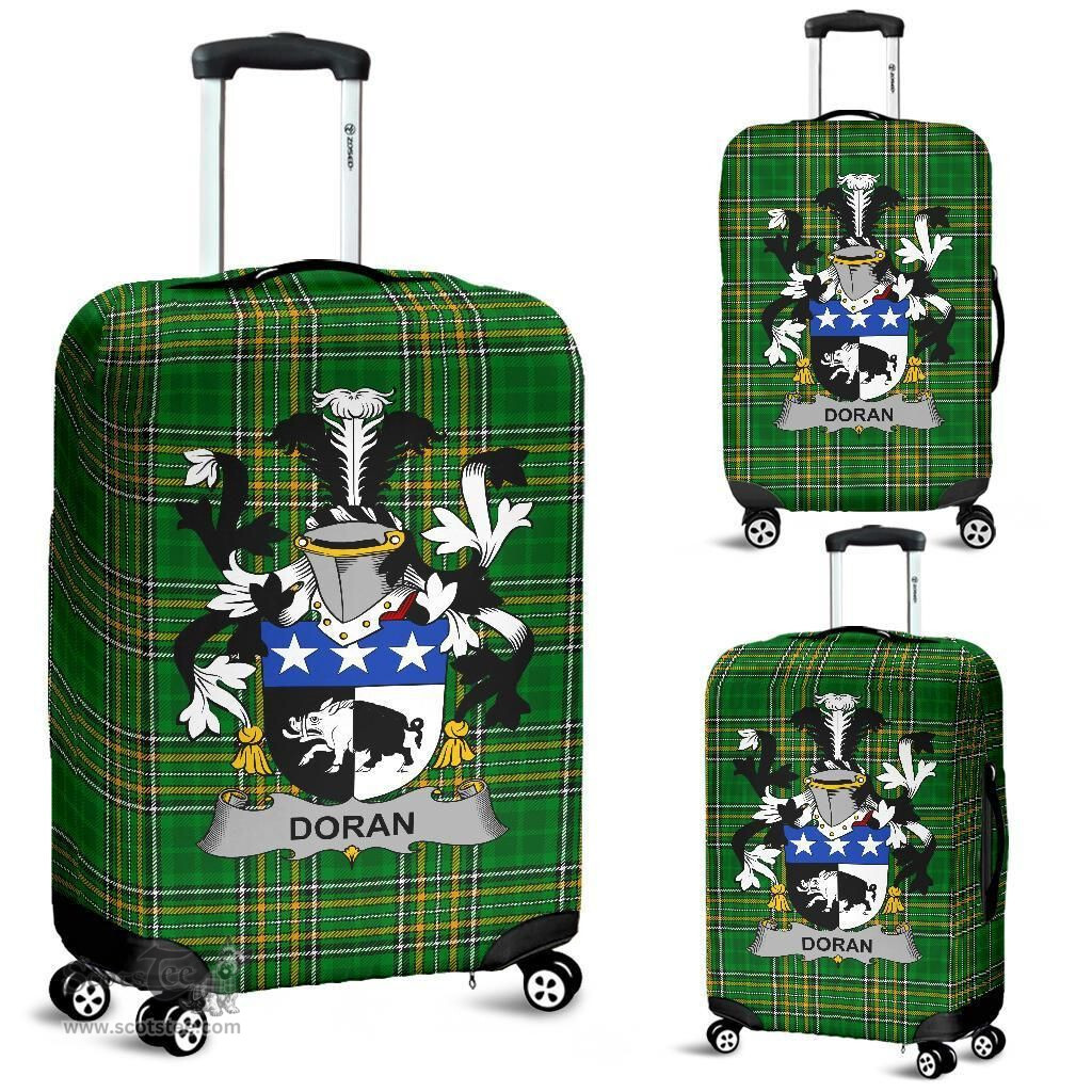 Irish Doran or O'Doran Coat of Arms Family Crest Ireland Luggage Cover Irish National Tartan Irish County Luggage Cover