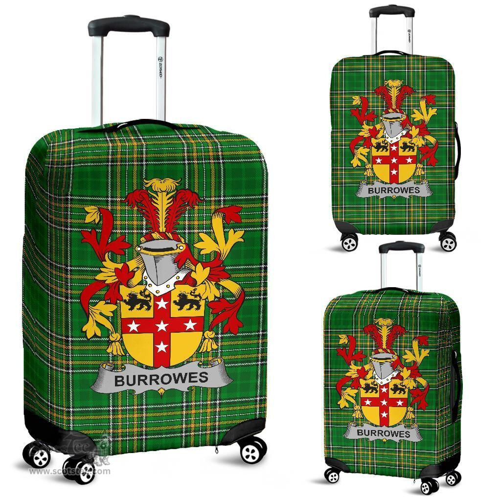 Irish Burrowes Coat of Arms Family Crest Ireland Luggage Cover Irish National Tartan Irish County Luggage Cover