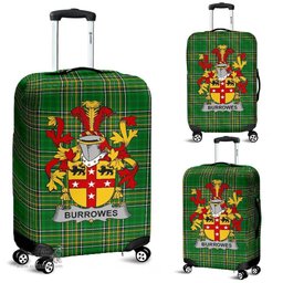 Irish Burrowes Coat of Arms Family Crest Ireland Luggage Cover Irish National Tartan Irish County Luggage Cover