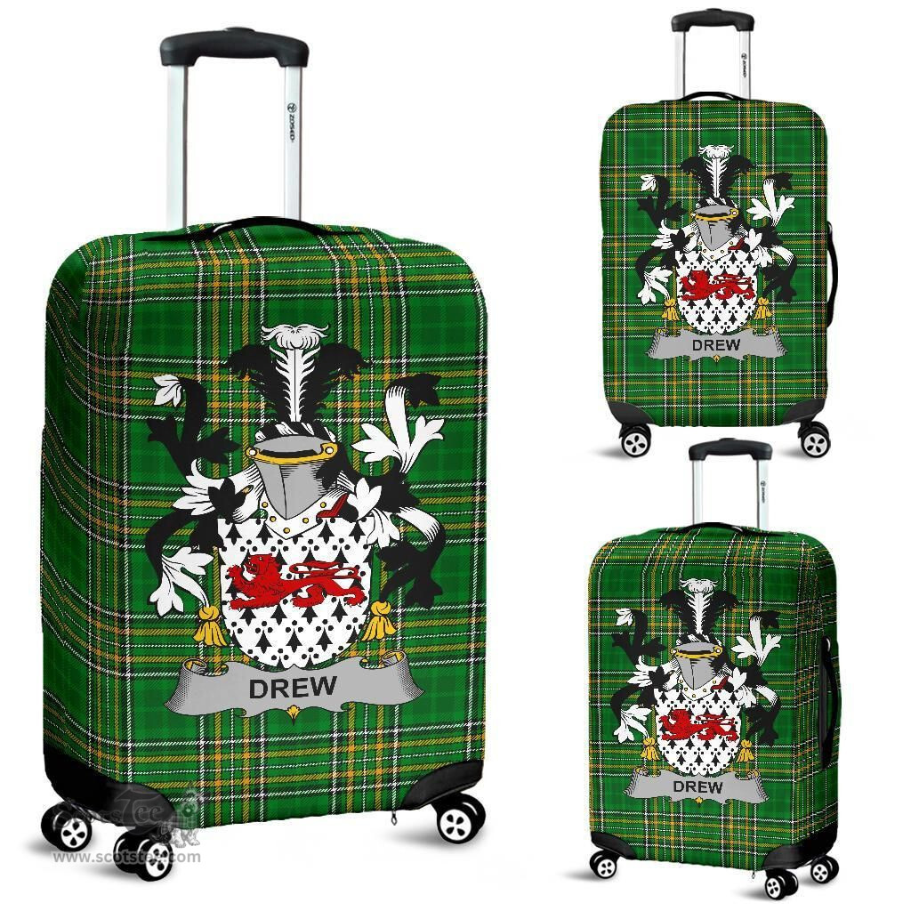 Irish Drew Coat of Arms Family Crest Ireland Luggage Cover Irish National Tartan Irish County Luggage Cover
