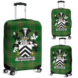 Irish Archdekin Coat of Arms Family Crest Ireland Luggage Cover Irish National Tartan Irish County Luggage Cover