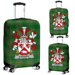 Irish Cassidy or O'Cassidy Coat of Arms Family Crest Ireland Luggage Cover Irish National Tartan Irish County Luggage Cover