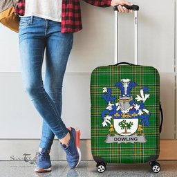 Irish Dowling or O'Dowling Coat of Arms Family Crest Ireland Luggage Cover Irish National Tartan Irish County Luggage Cover