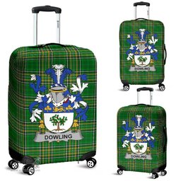 Irish Dowling or O'Dowling Coat of Arms Family Crest Ireland Luggage Cover Irish National Tartan Irish County Luggage Cover