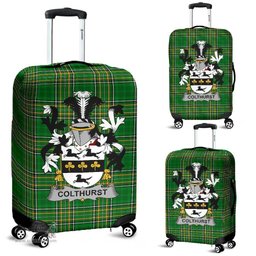 Irish Colthurst Coat of Arms Family Crest Ireland Luggage Cover Irish National Tartan Irish County Luggage Cover