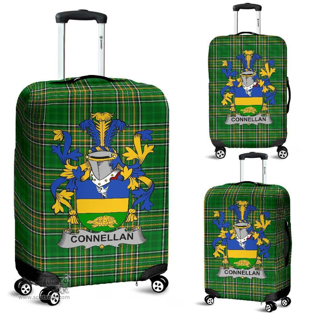 Irish Connellan or O'Connellan Coat of Arms Family Crest Ireland Luggage Cover Irish National Tartan Irish County Luggage Cover