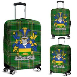 Irish Connellan or O'Connellan Coat of Arms Family Crest Ireland Luggage Cover Irish National Tartan Irish County Luggage Cover