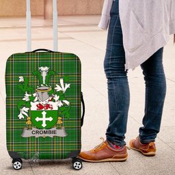 Irish Crombie Coat of Arms Family Crest Ireland Luggage Cover Irish National Tartan Irish County Luggage Cover