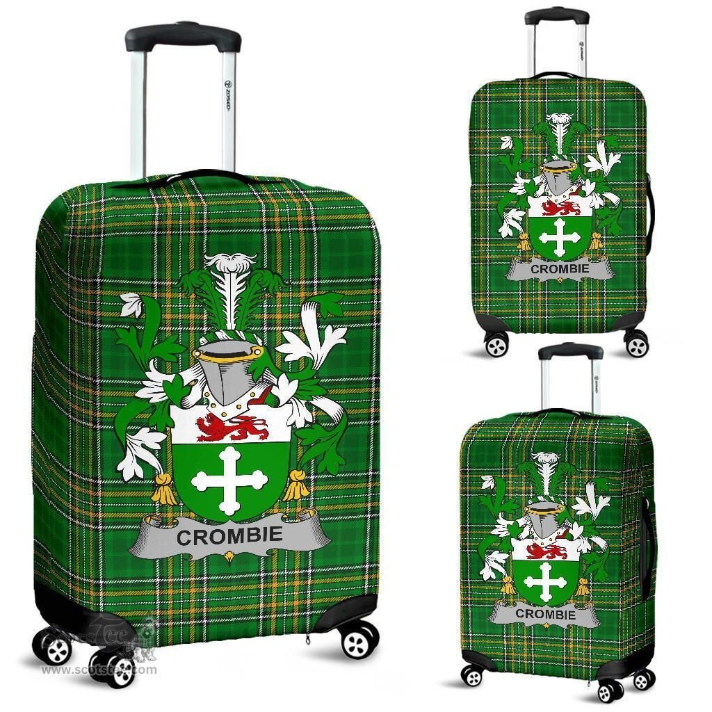 Irish Crombie Coat of Arms Family Crest Ireland Luggage Cover Irish National Tartan Irish County Luggage Cover