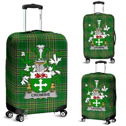 Irish Crombie Coat of Arms Family Crest Ireland Luggage Cover Irish National Tartan Irish County Luggage Cover