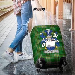 Irish Cahill or O'Cahill Coat of Arms Family Crest Ireland Luggage Cover Irish National Tartan Irish County Luggage Cover