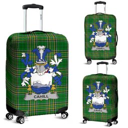 Irish Cahill or O'Cahill Coat of Arms Family Crest Ireland Luggage Cover Irish National Tartan Irish County Luggage Cover