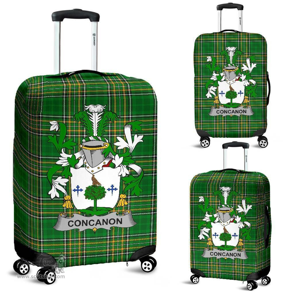 Irish Concanon or O'Concanon Coat of Arms Family Crest Ireland Luggage Cover Irish National Tartan Irish County Luggage Cover