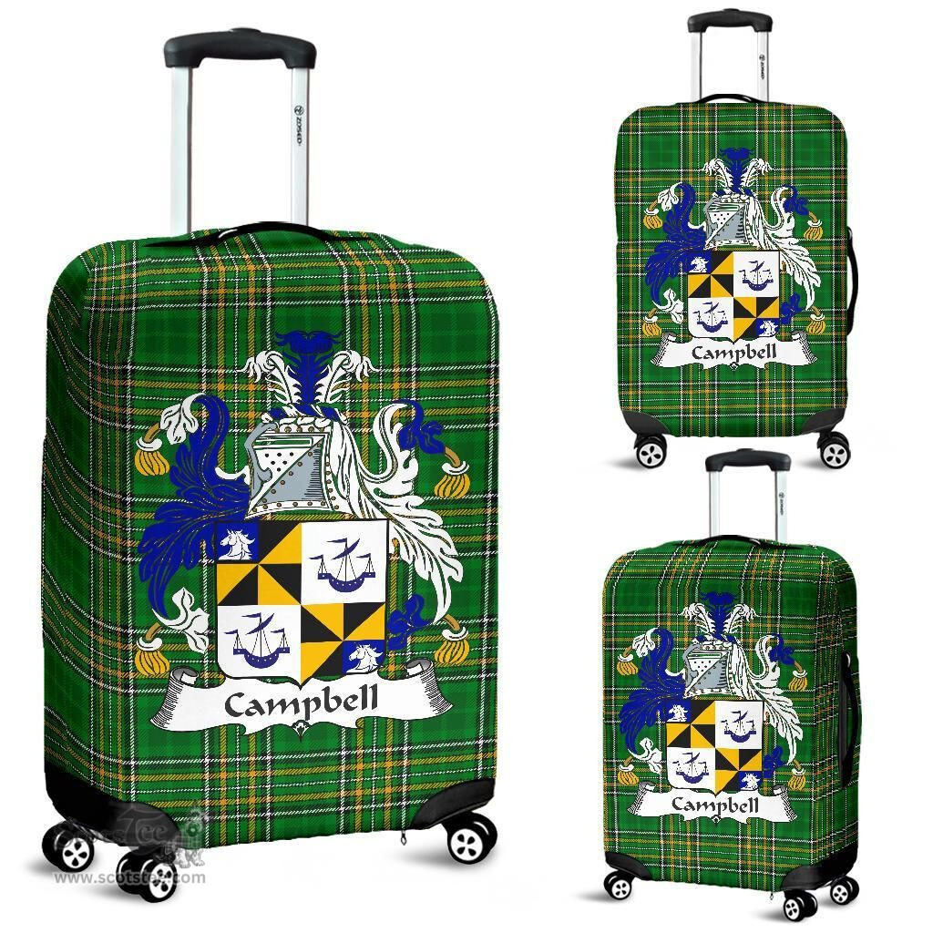 Irish Campbell Coat of Arms Family Crest Ireland Luggage Cover Irish National Tartan Irish County Luggage Cover