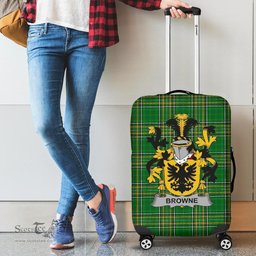 Irish Browne Coat of Arms Family Crest Ireland Luggage Cover Irish National Tartan Irish County Luggage Cover