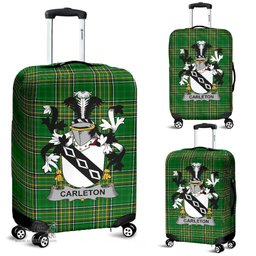 Irish Carleton Coat of Arms Family Crest Ireland Luggage Cover Irish National Tartan Irish County Luggage Cover