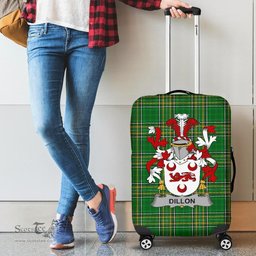 Irish Dillon Coat of Arms Family Crest Ireland Luggage Cover Irish National Tartan Irish County Luggage Cover