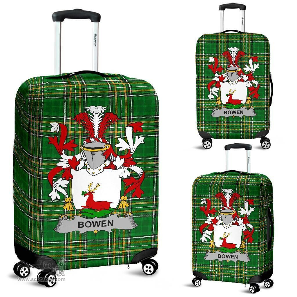 Irish Bowen Coat of Arms Family Crest Ireland Luggage Cover Irish National Tartan Irish County Luggage Cover