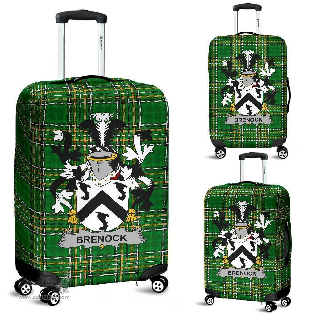 Irish Brenock Coat of Arms Family Crest Ireland Luggage Cover Irish National Tartan Irish County Luggage Cover