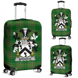 Irish Brenock Coat of Arms Family Crest Ireland Luggage Cover Irish National Tartan Irish County Luggage Cover