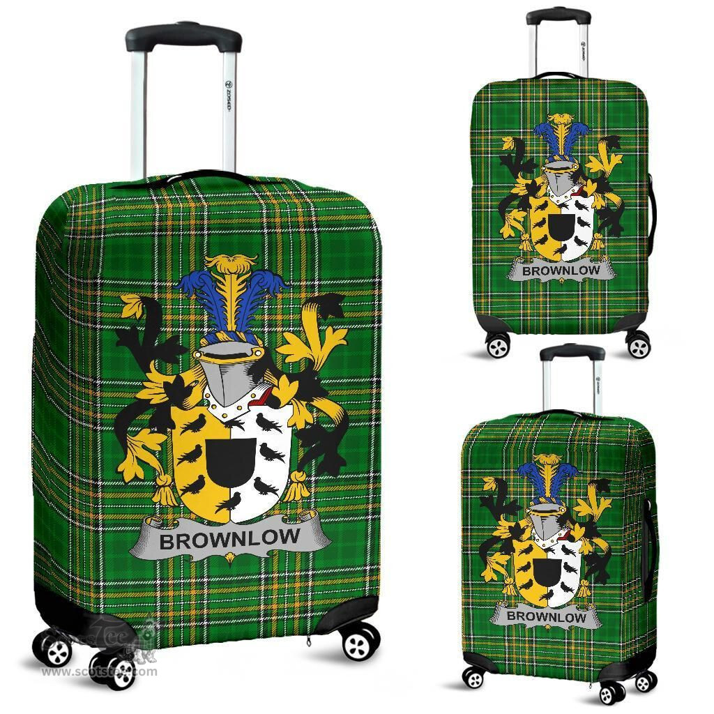 Irish Brownlow Coat of Arms Family Crest Ireland Luggage Cover Irish National Tartan Irish County Luggage Cover