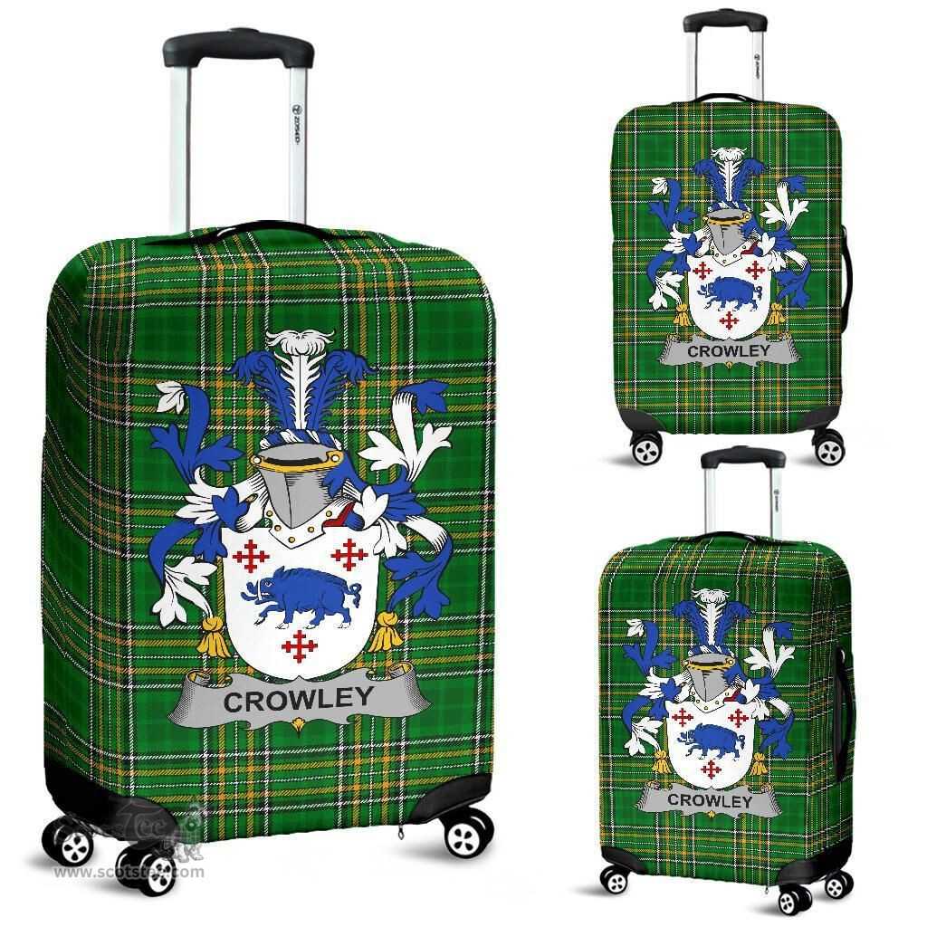 Irish Crowley or O'Crouley Coat of Arms Family Crest Ireland Luggage Cover Irish National Tartan Irish County Luggage Cover
