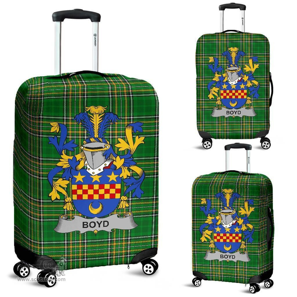 Irish Boyd (of Danson) Coat of Arms Family Crest Ireland Luggage Cover Irish National Tartan Irish County Luggage Cover