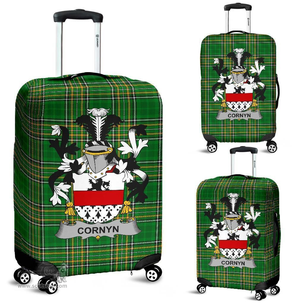 Irish Cornyn or O'Cornyn Coat of Arms Family Crest Ireland Luggage Cover Irish National Tartan Irish County Luggage Cover