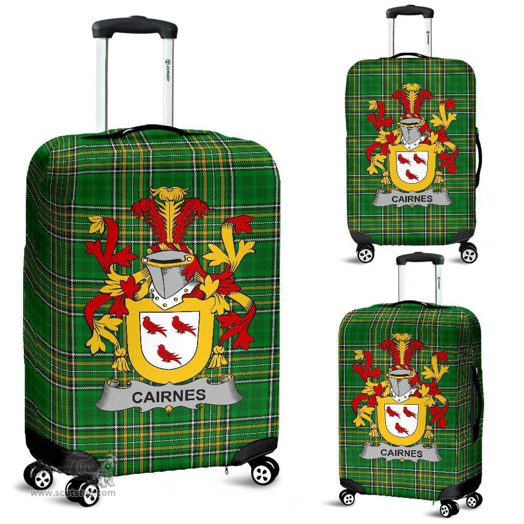 Irish Cairnes Coat of Arms Family Crest Ireland Luggage Cover Irish National Tartan Irish County Luggage Cover